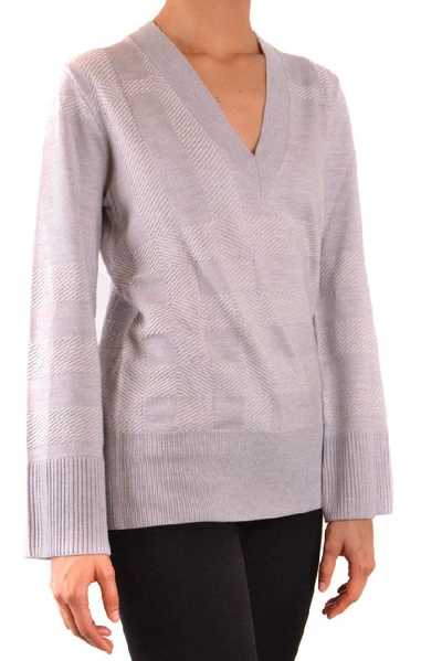 Shop Burberry Women's Grey Wool Sweater