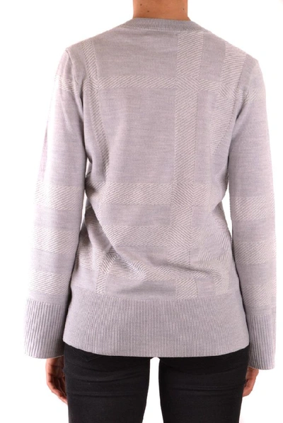 Shop Burberry Women's Grey Wool Sweater
