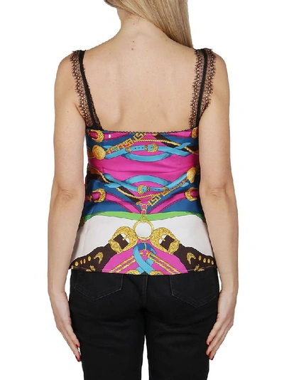Shop Versace Women's Multicolor Silk Tank Top