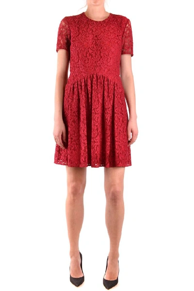 Shop Burberry Women's Burgundy Polyester Dress