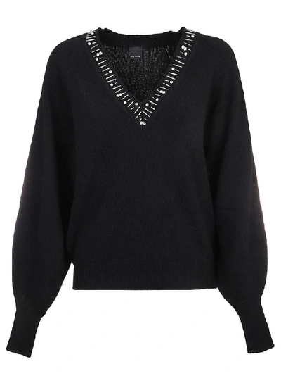 Shop Pinko Women's Black Wool Sweater