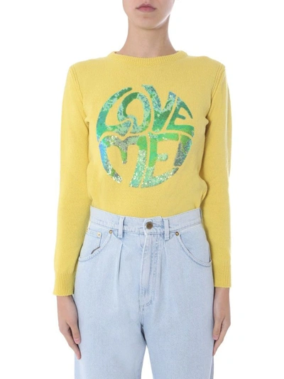 Shop Alberta Ferretti Women's Yellow Cashmere Sweater