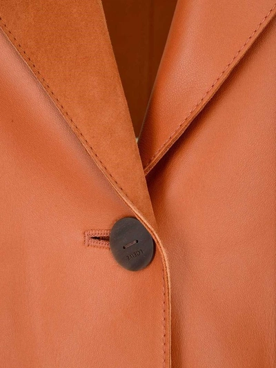 Shop Loewe Women's Brown Leather Coat