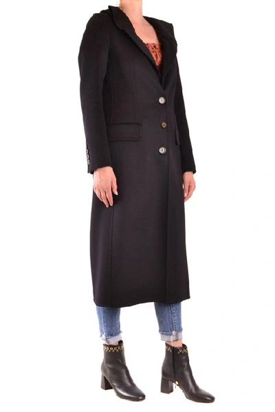 Shop Burberry Women's Black Wool Coat