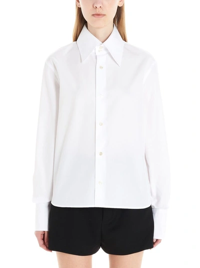 Shop Saint Laurent Women's White Cotton Jacket