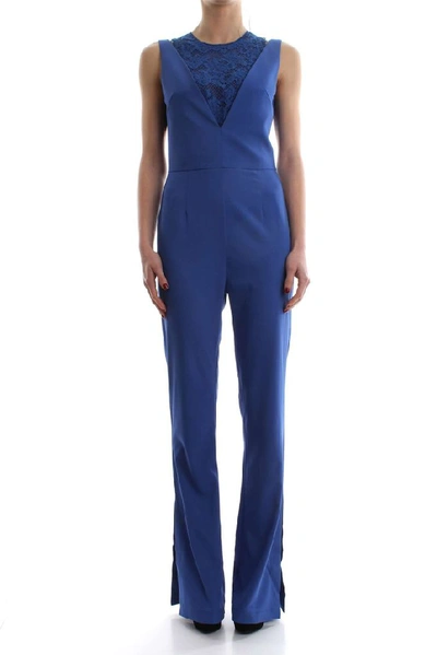 Shop Pinko Women's Blue Silk Jumpsuit