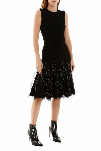 Shop Alexander Mcqueen Women's Black Viscose Dress