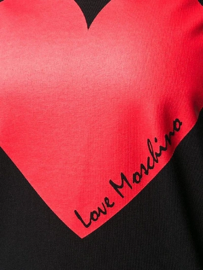 Shop Love Moschino Women's Black Cotton Sweatshirt