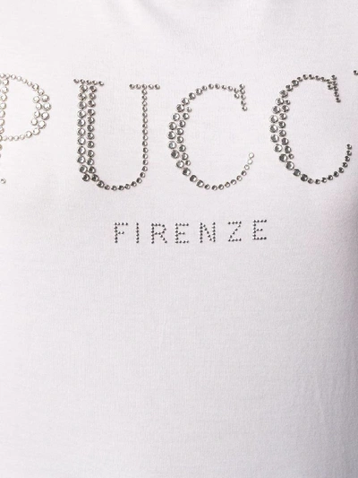 Shop Emilio Pucci Women's White Cotton T-shirt