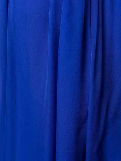 Shop Alberta Ferretti Women's Blue Silk Dress