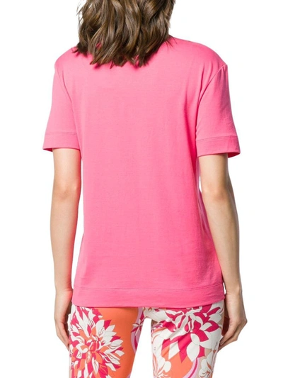 Shop Emilio Pucci Women's Pink Cotton T-shirt