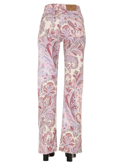 Shop Etro Women's Pink Cotton Jeans