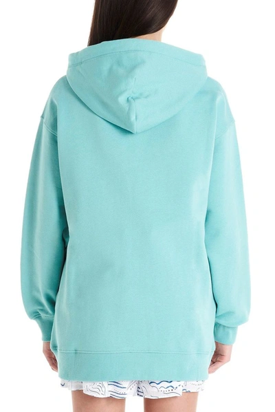 Shop Kenzo Women's Light Blue Cotton Sweatshirt