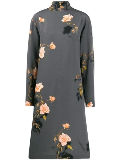 Shop Dries Van Noten Women's Grey Viscose Dress