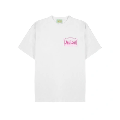 Shop Aries Temple White Cotton T-shirt