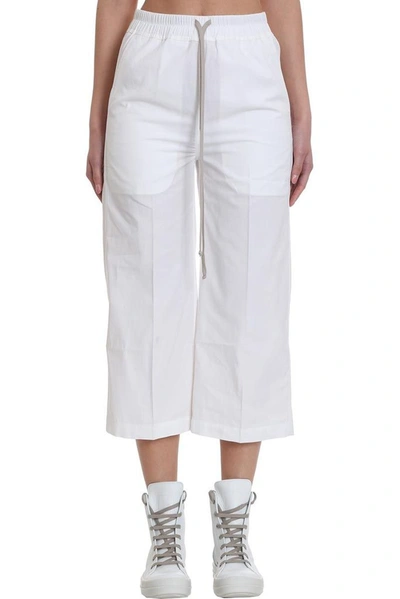 Shop Rick Owens Drkshdw Drkshdw By Rick Owens Women's White Cotton Pants