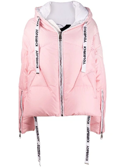 Shop Khrisjoy Women's Pink Polyamide Down Jacket