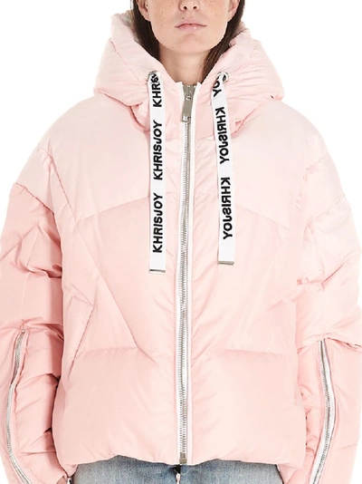 Shop Khrisjoy Women's Pink Polyamide Down Jacket