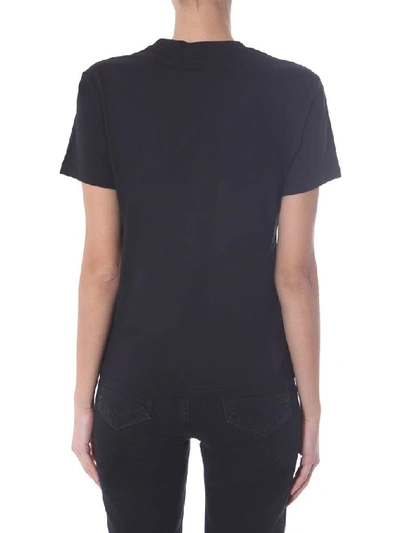 Shop Msgm Women's Black Cotton T-shirt