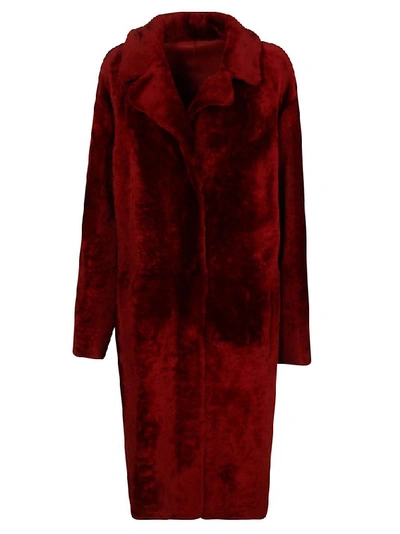 Shop Drome Women's Red Leather Coat