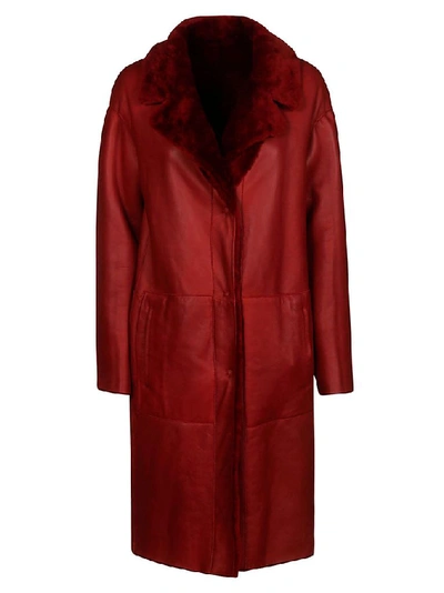 Shop Drome Women's Red Leather Coat