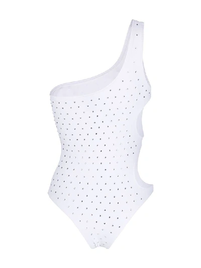 Shop Gcds Women's White Polyamide One-piece Suit