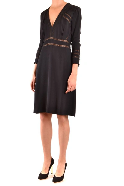 Shop Burberry Women's Black Viscose Dress