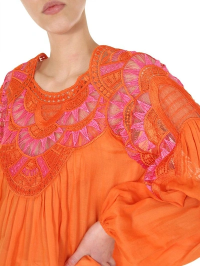 Shop Alberta Ferretti Women's Orange Polyester Blouse