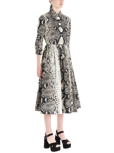 Shop Prada Women's Grey Cotton Dress