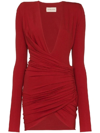 Shop Alexandre Vauthier Women's Red Viscose Dress