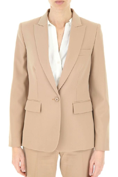 Shop Stella Mccartney Women's Beige Wool Blazer