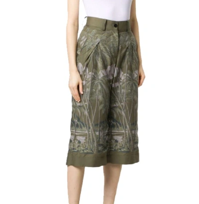 Shop Sacai Women's Green Polyester Pants
