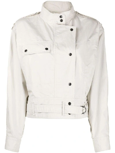 Shop Isabel Marant Étoile Women's Beige Cotton Jacket