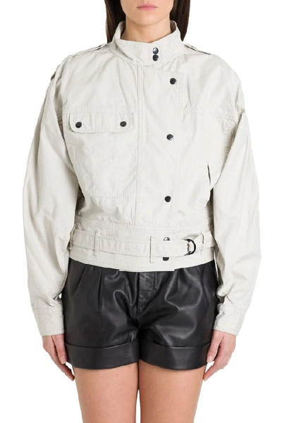 Shop Isabel Marant Étoile Women's Beige Cotton Jacket
