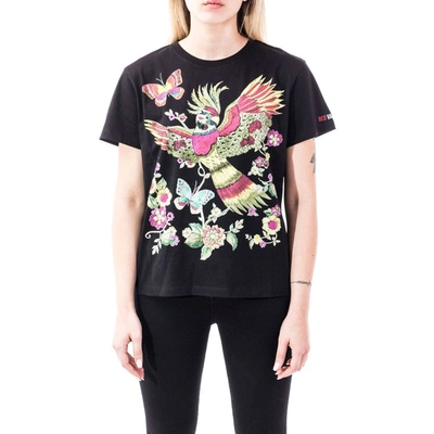 Shop Red Valentino Women's Black Cotton T-shirt