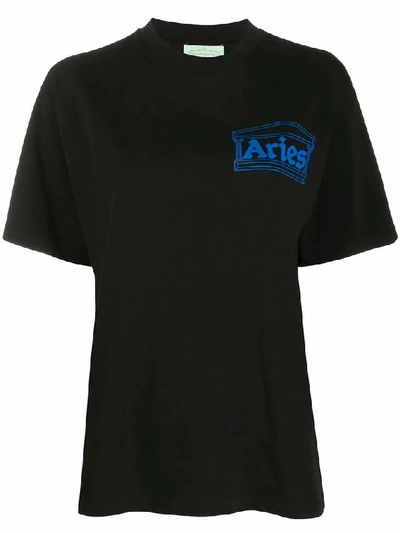 Shop Aries Arise Women's Black Cotton T-shirt