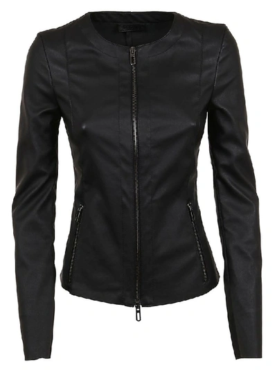 Shop Drome Women's Black Leather Outerwear Jacket