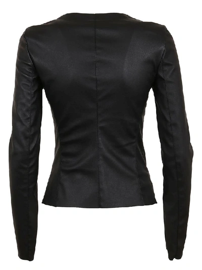Shop Drome Women's Black Leather Outerwear Jacket