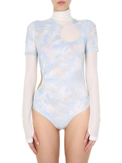 Shop Off-white Women's Light Blue Polyamide Bodysuit