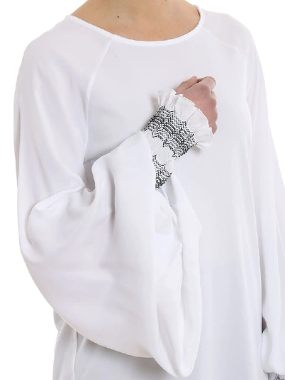 Shop Dondup Women's White Cotton Blouse
