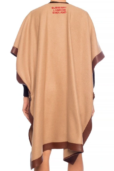 Shop Burberry Women's Beige Cashmere Poncho