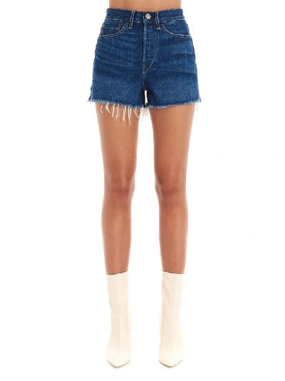 Shop 3x1 Women's Blue Cotton Shorts