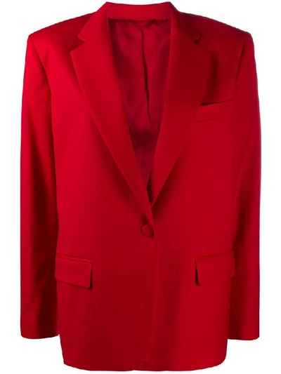 Shop Attico The  Women's Red Wool Blazer