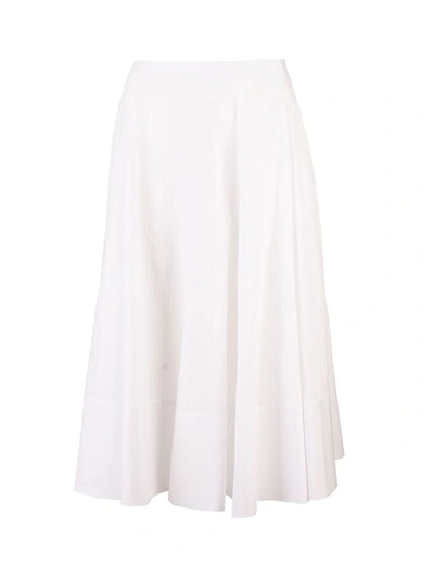 Shop Loewe Women's White Cotton Skirt