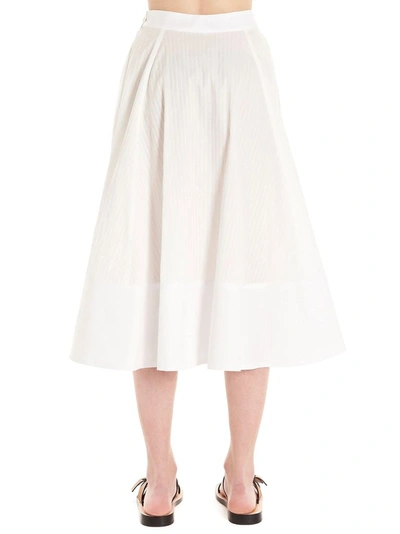 Shop Loewe Women's White Cotton Skirt