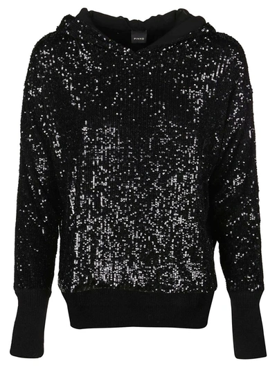 Shop Pinko Women's Black Acrylic Sweatshirt