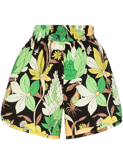 Shop Fendi Women's Green Cotton Shorts