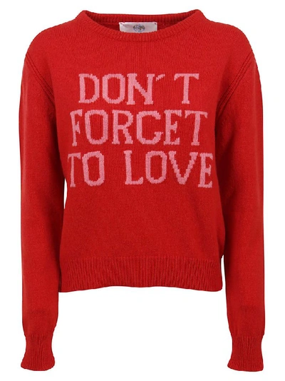 Shop Alberta Ferretti Women's Red Cotton Sweater