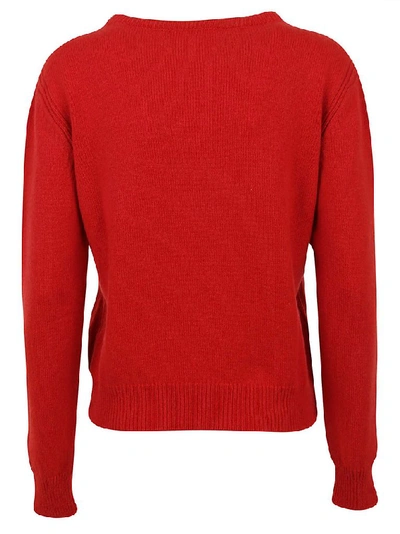Shop Alberta Ferretti Women's Red Cotton Sweater