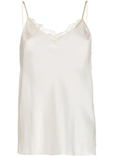 Shop Tory Burch Women's White Silk Tank Top